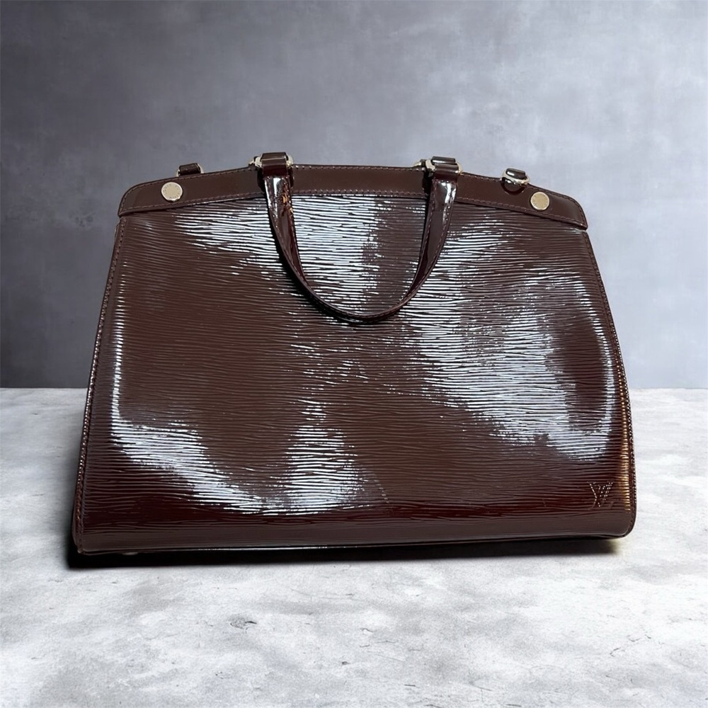 Auth Louis Vuitton • BREA Bag in Shiny Purple Electric Epi Leather Authentic